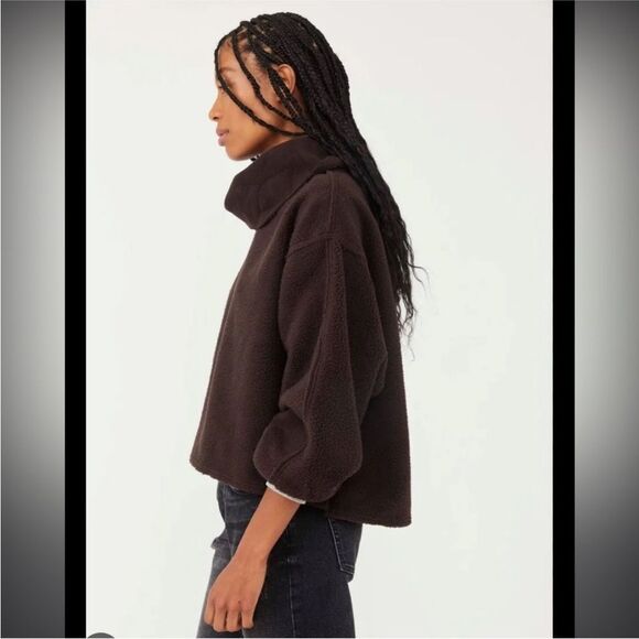 FREE PEOPLE | WE THE FREE Elk Mountain Pullover Espresso Brown Women’s Size S - Picture 2 of 12